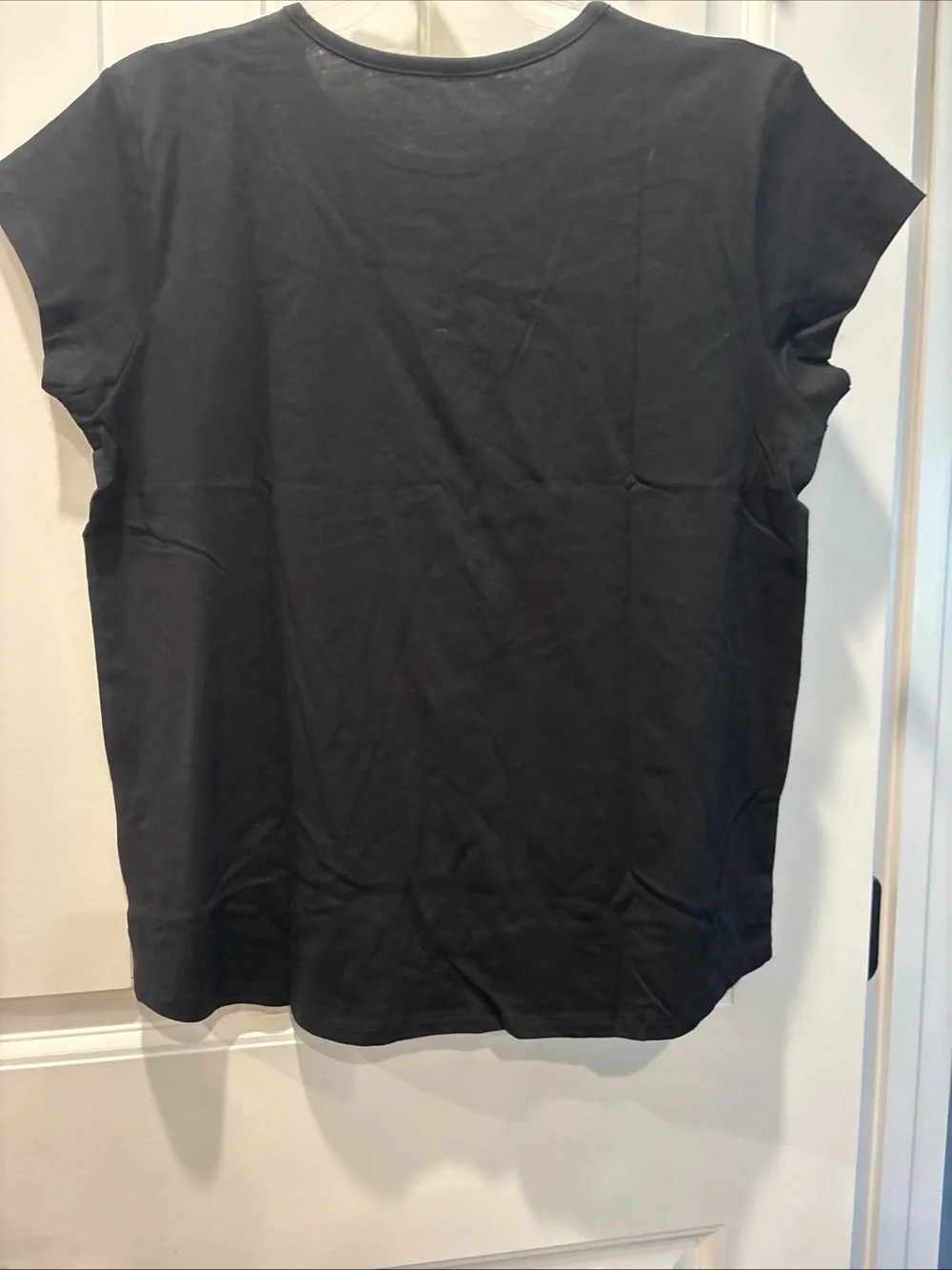 adidas big Kids size 16(XL) Black Logo Tee with Holographic Accent NWT